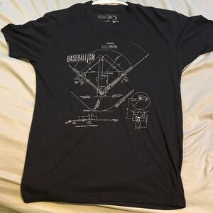 Baseballism Black Graphic Tee for Men